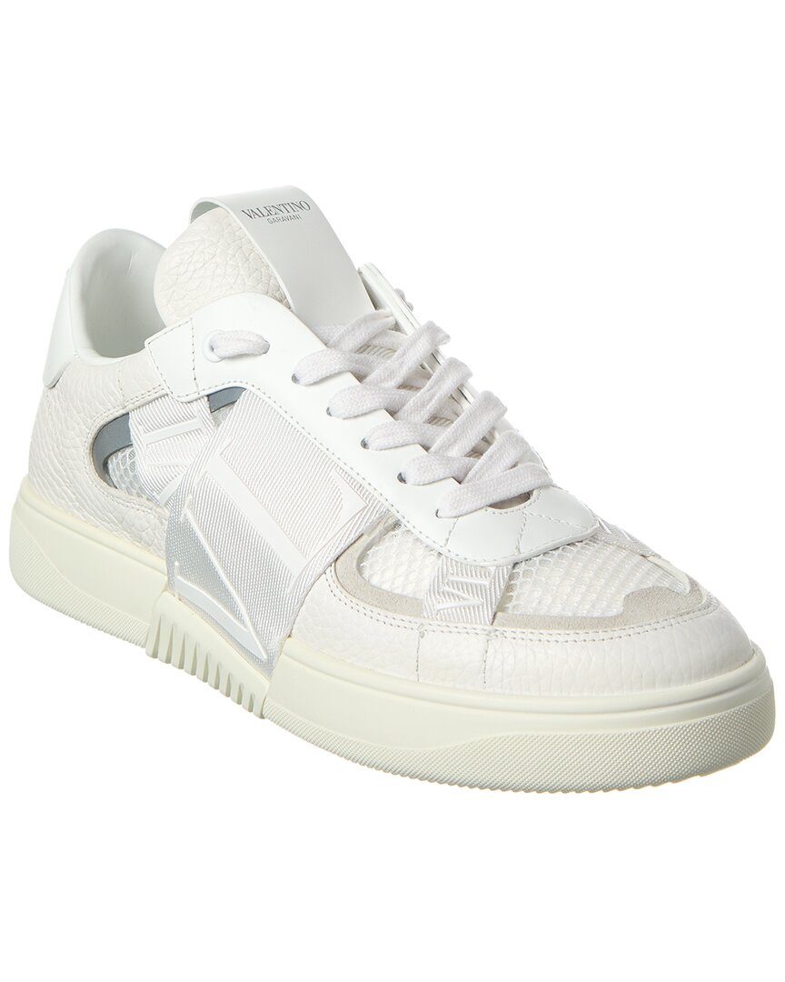 Valentino Vltn Mesh & Leather Sneaker White