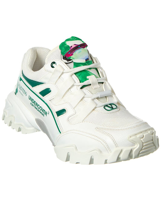 Valentino Undercover Mesh & Leather Sneaker White