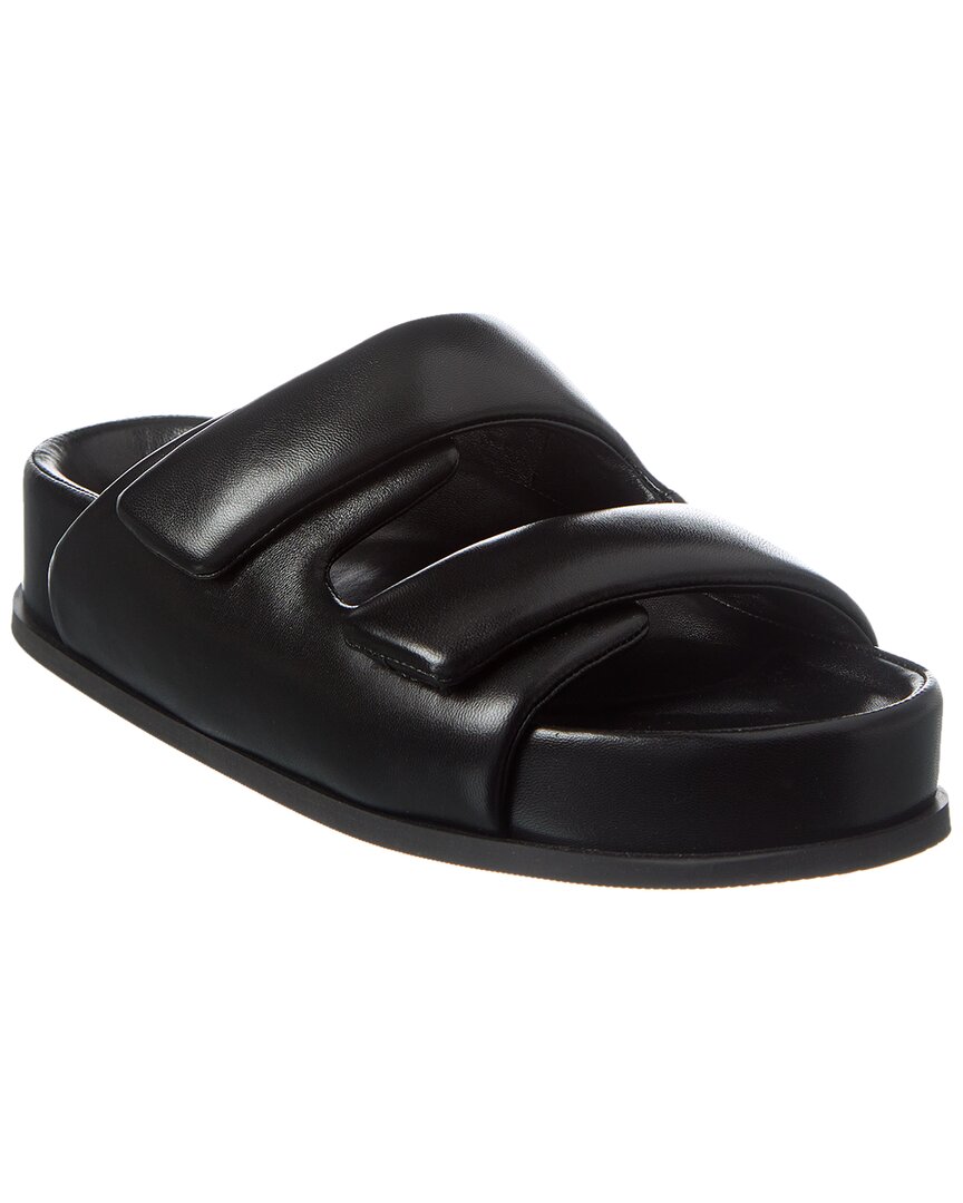 Valentino Roman Stud Leather Slide Black