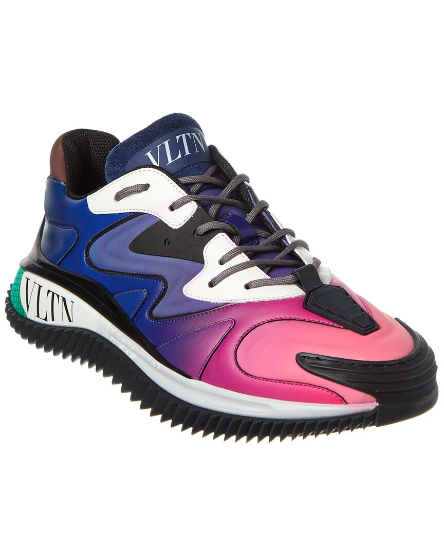 Valentino Vltn Canvas & Leather Sneaker Pink