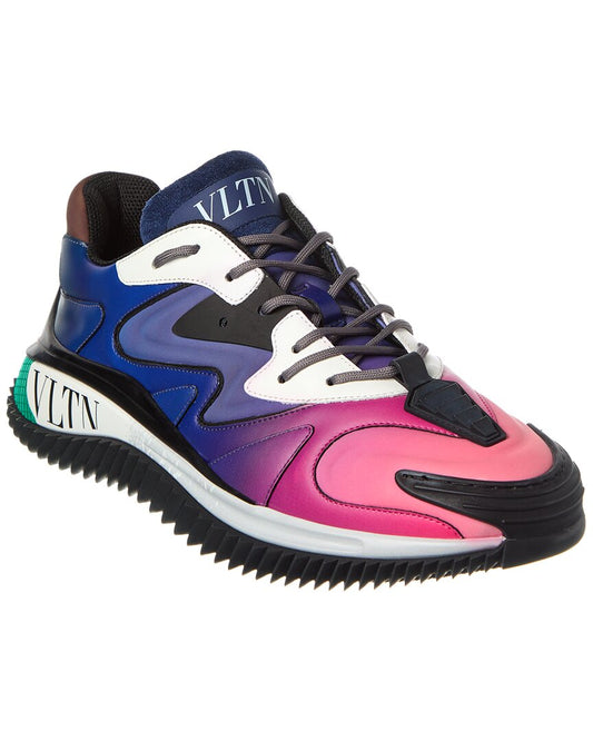 Valentino Vltn Canvas & Leather Sneaker Pink