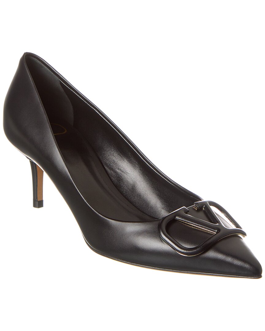 Valentino Vlogo Signature 60 Leather Pump Black