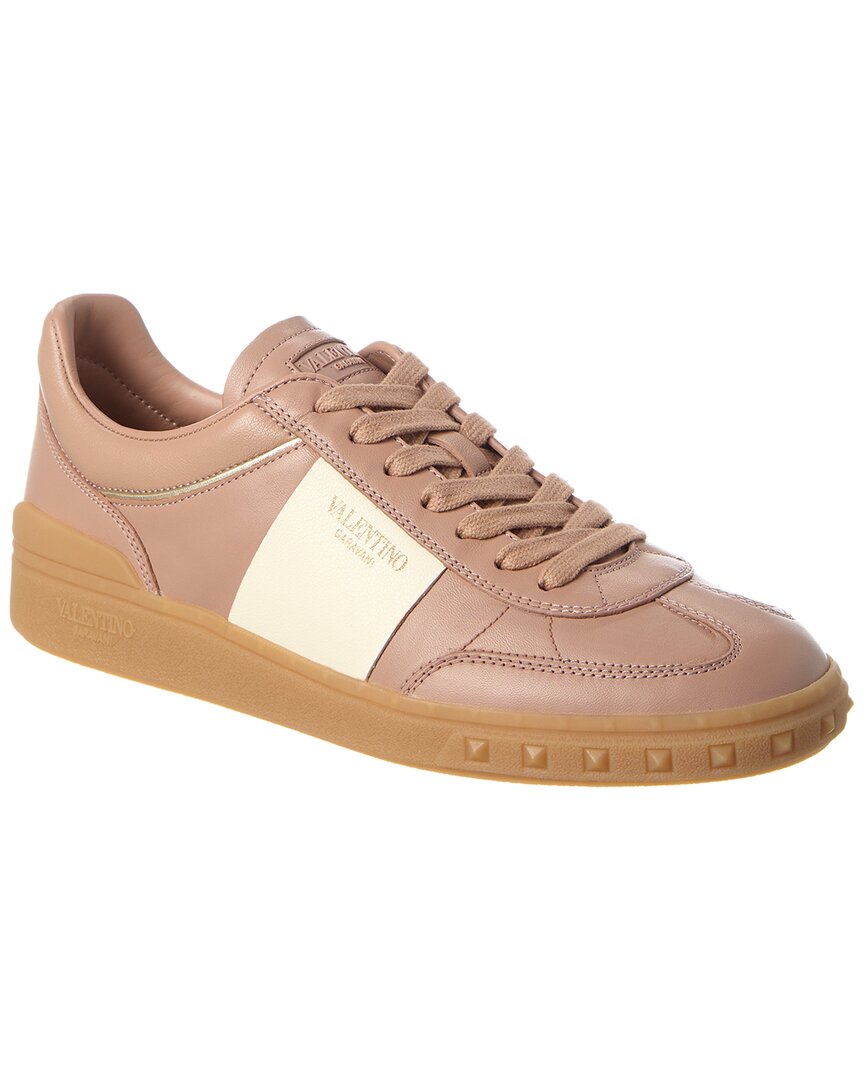 Valentino Upvillage Leather Sneaker Beige