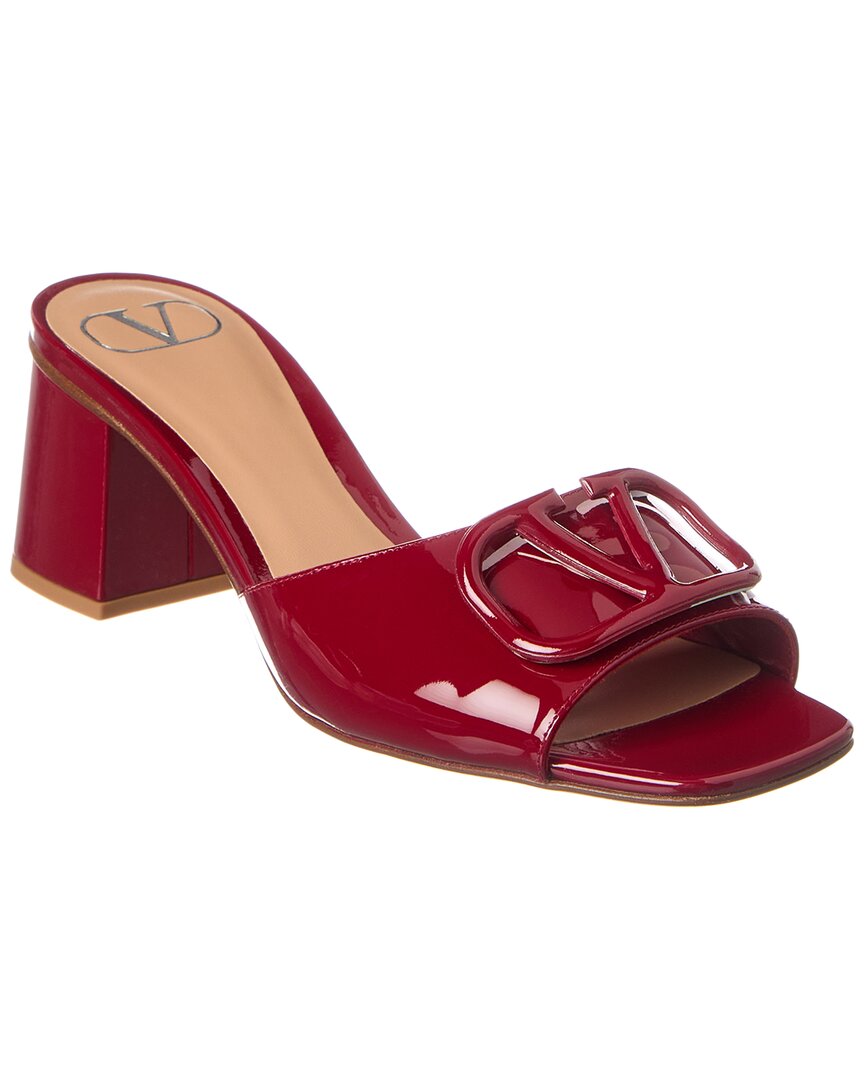Valentino Vlogo 60 Patent Sandal Red