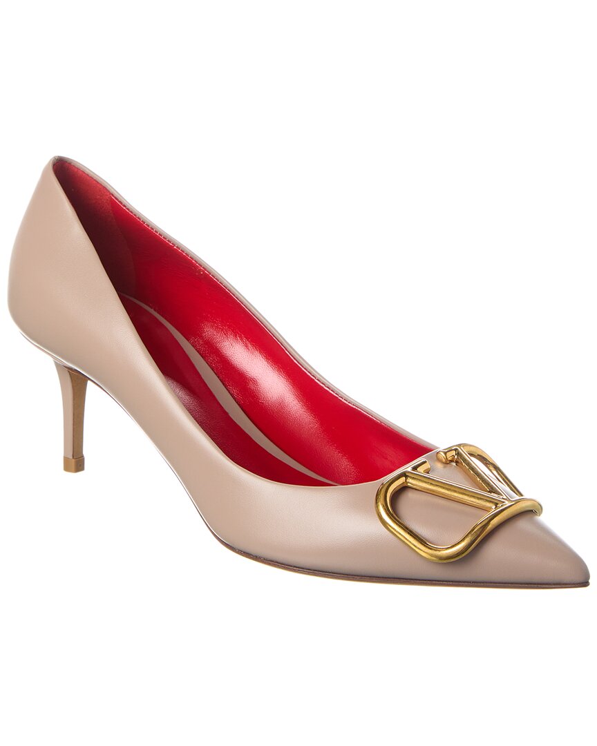Valentino Vlogo Signature 60 Leather Pump Pink