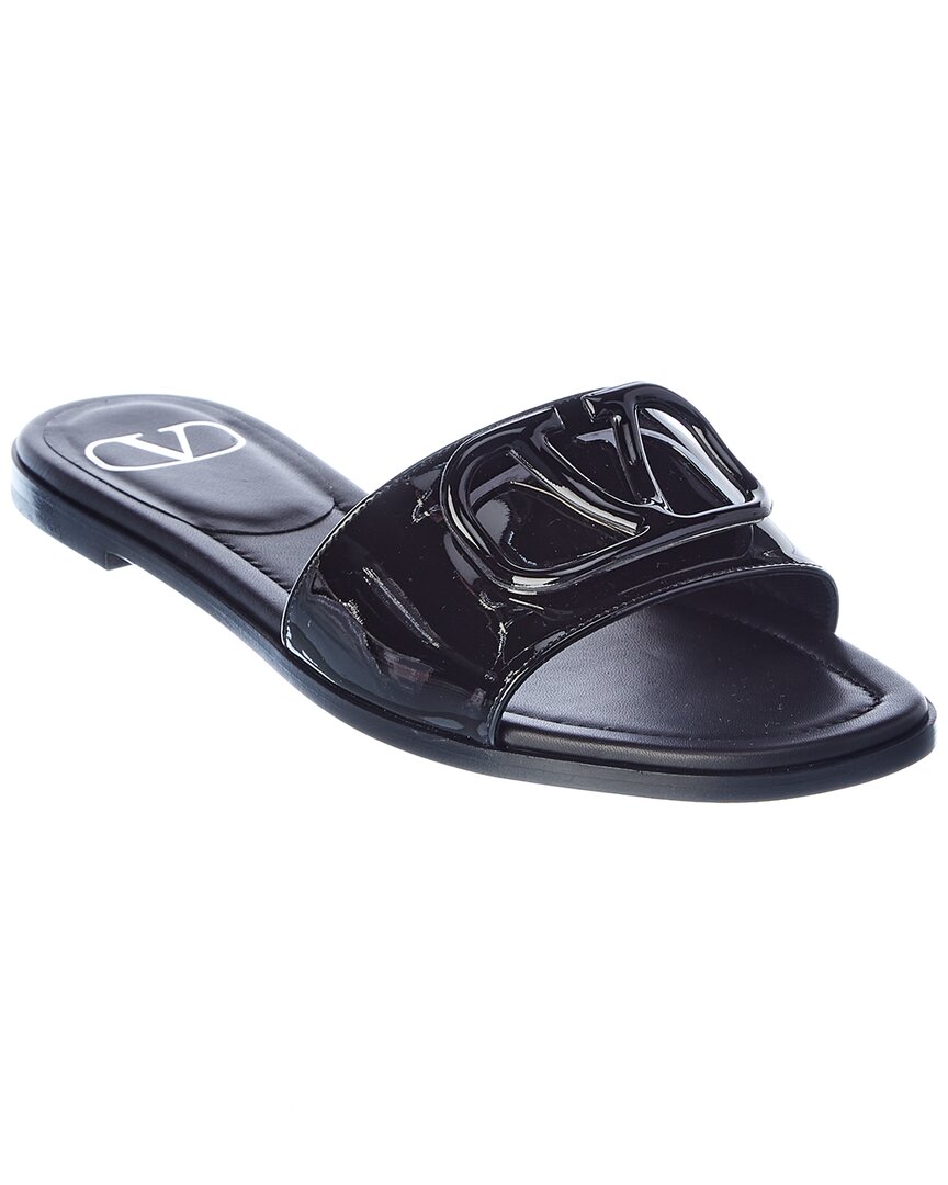 Valentino Vlogo Signature Patent Sandal Black