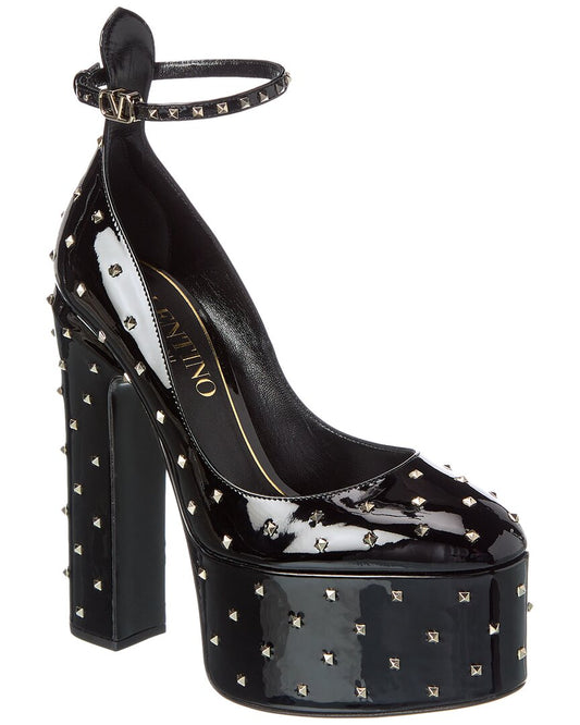 Valentino Tan-Go 155 Patent Platform Pump Black