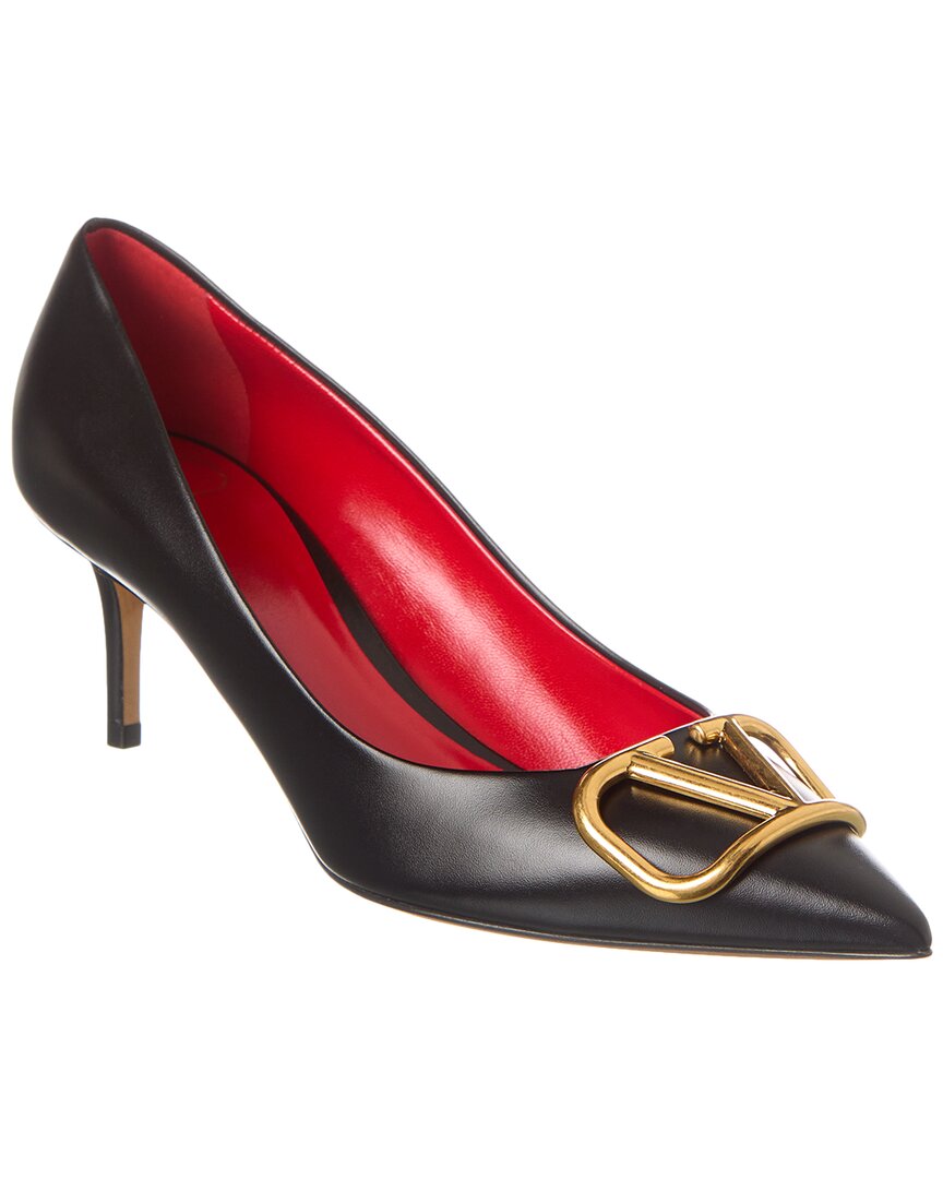 Valentino Vlogo Signature 60 Leather Pump Black