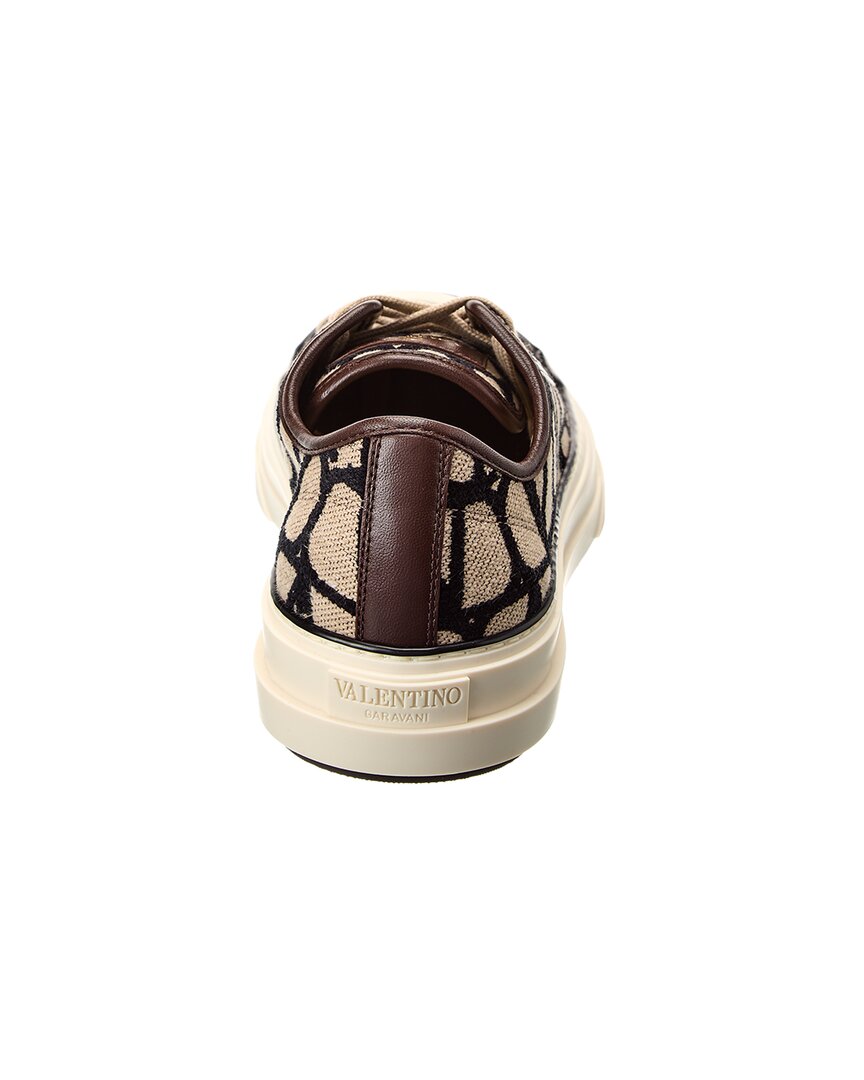 Valentino Toile Iconographe Canvas & Leather Sneaker