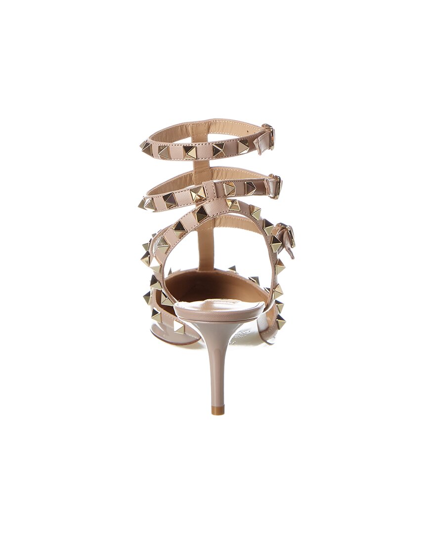 Valentino Rockstud Caged 65 Patent Ankle Strap Pump