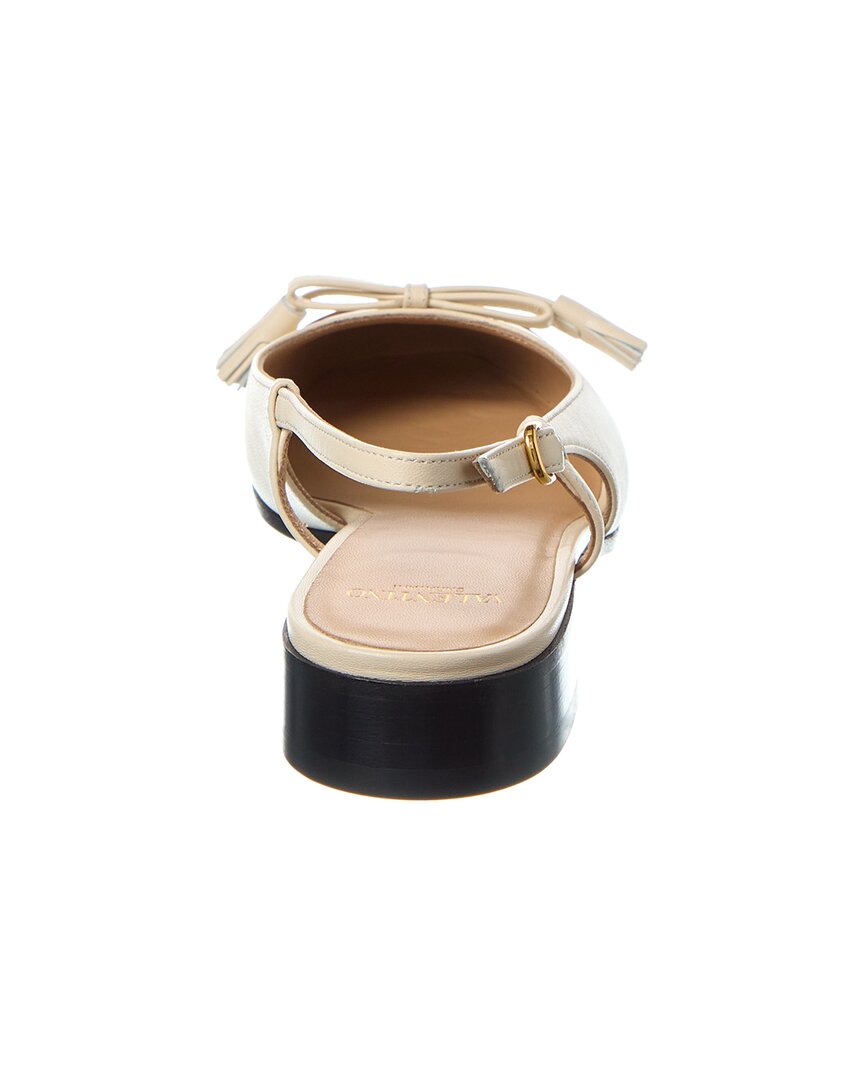 Valentino Valet Du Roi Leather Slingback Ballerina Flat
