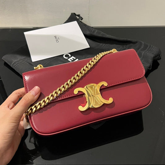 Celine CLASSIC TRIOMPHE 20 RED CALFSKIN