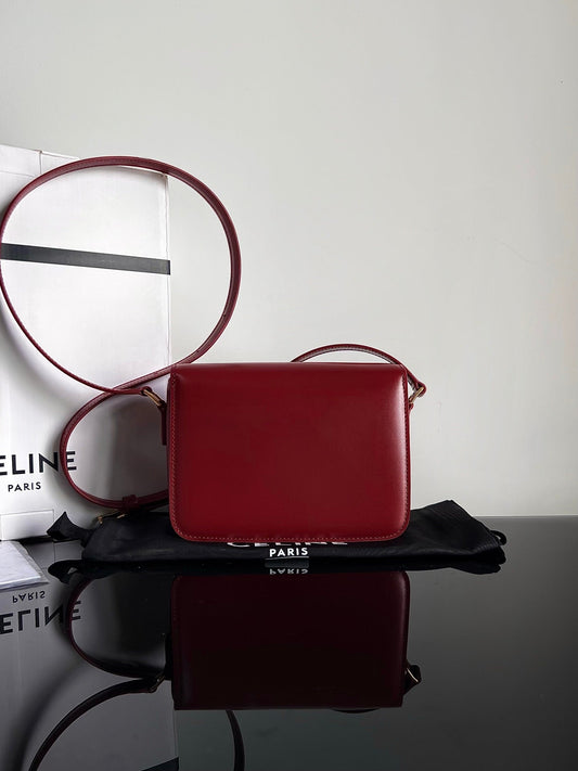 Celine TEEN TRIOMPHE 18 RED CALFSKIN