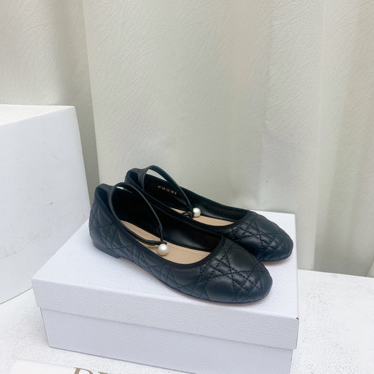 DIOR BALLET FLAT BLACK MOP