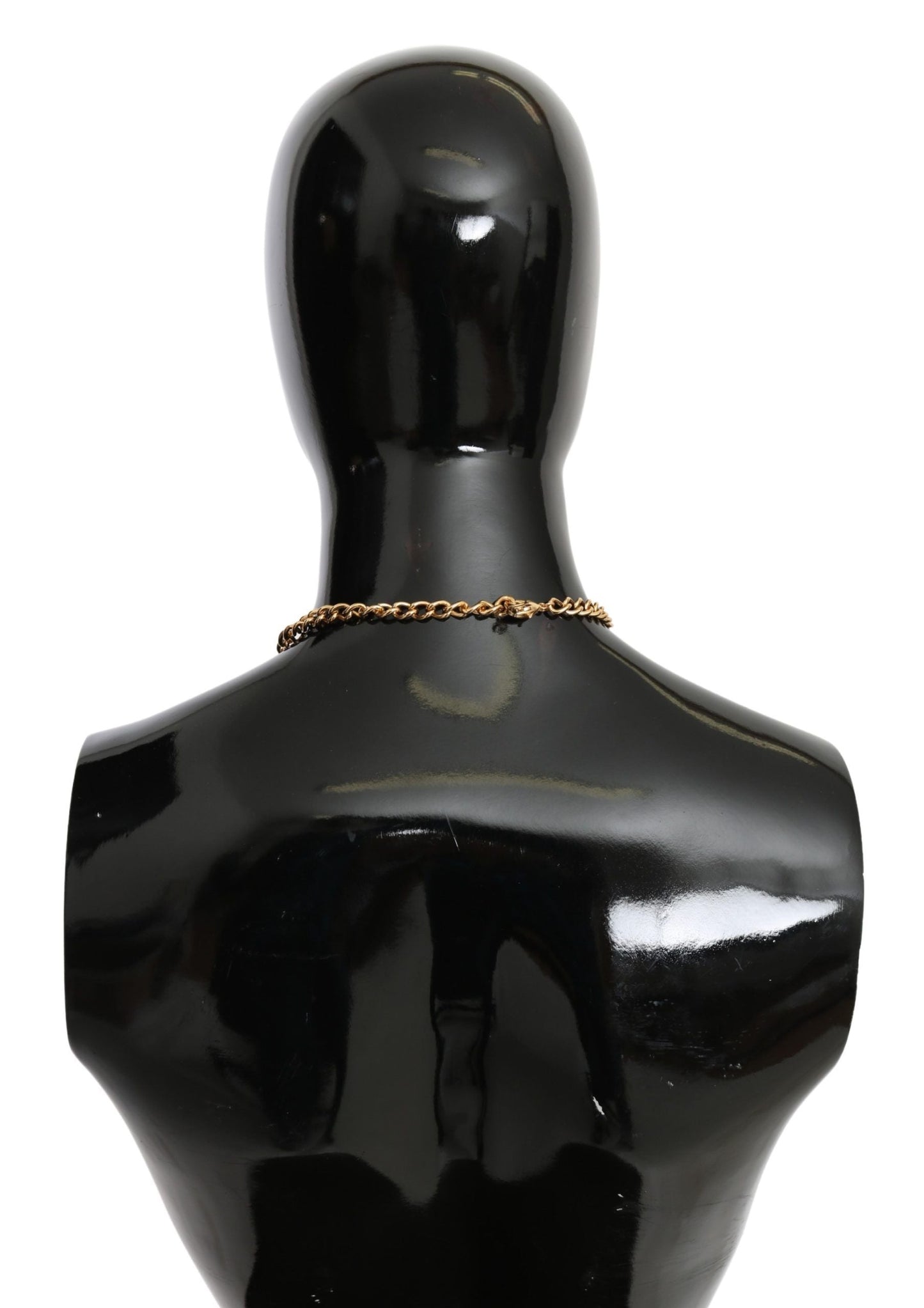 Dolce & Gabbana Green Leaves Gold Brass Crystal Flower Pendant Women's Necklace