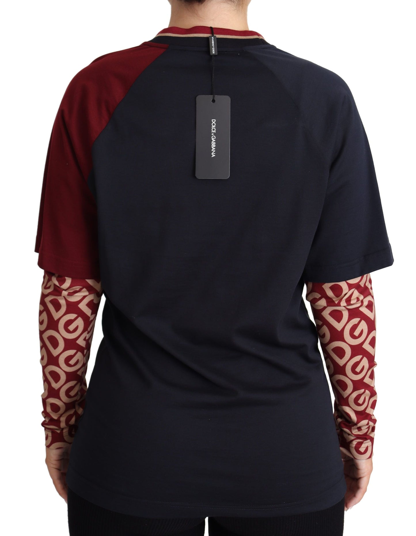 Dolce & Gabbana Multicolor Royals Crewneck Pullover Women's Sweater