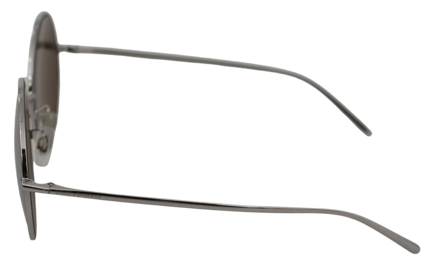 Dolce & Gabbana Silver Plated Round Gray Le nses Women Women's Sunglasses