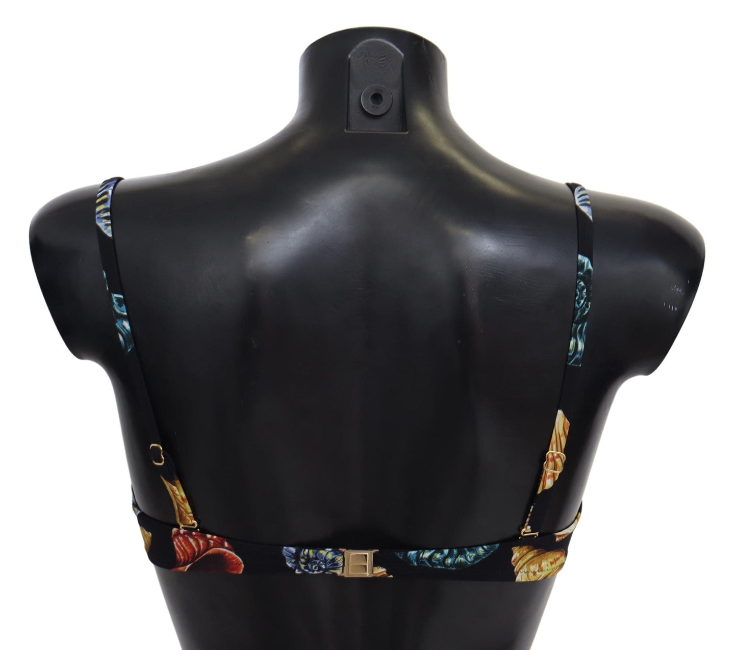 Dolce & Gabbana Black Seashells Print Women Swimwear Bikini Women's Tops