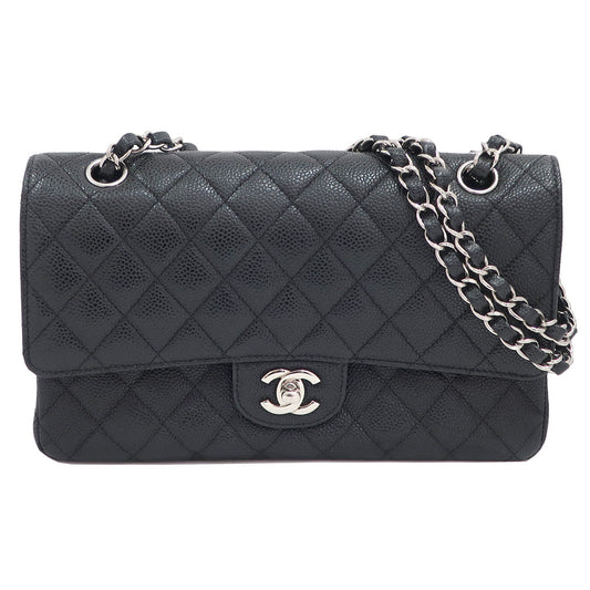 Chanel Bag Matrasse 25 A01112 Chain Shoulder CC Mark W Flap Caviar S BK/SV G  Women 19th Eight-digit    Bag Box