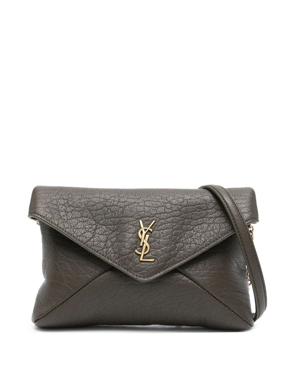 Saint Laurent Women Cassandre Chain Pouch In Lambskin