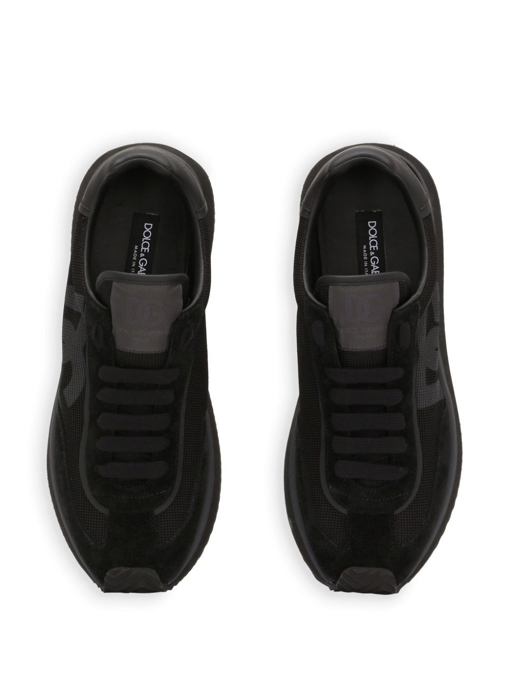 Dolce & Gabbana Men Suede And Mesh Dg Cushion Sneakers