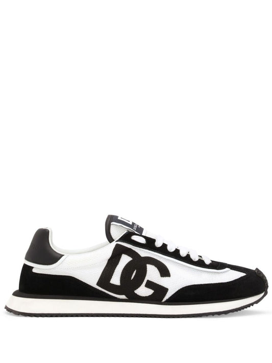 Dolce & Gabbana Men Suede And Mesh Dg Cushion Sneakers