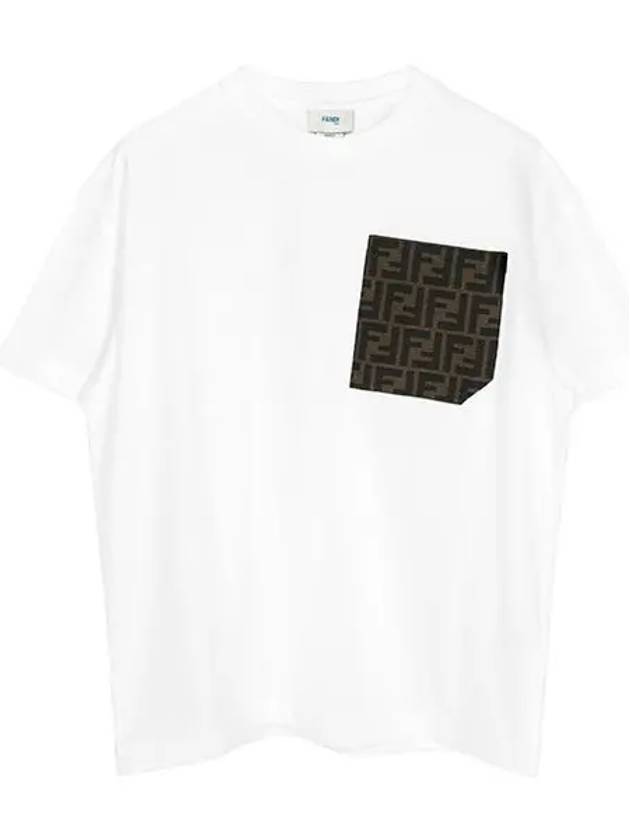 Fendi Kids Pocket Short Sleeve T-Shirt White