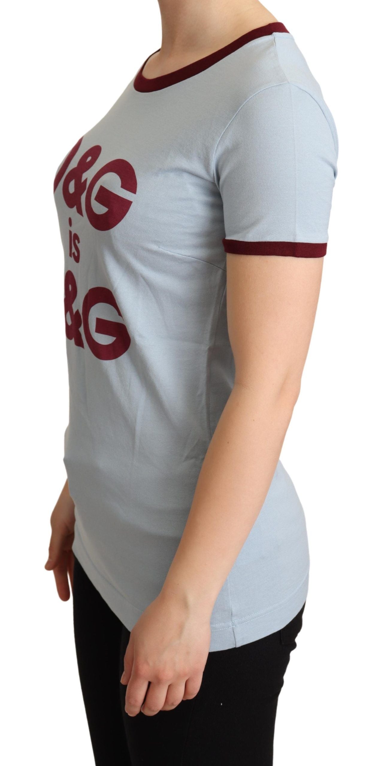 Dolce & Gabbana Blue Crewneck D&G Top Women's T-shirt