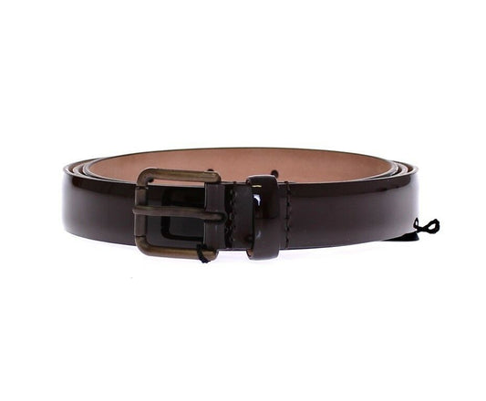 Dolce & Gabbana Brown Leather Logo Women's Cintura Women's Belt