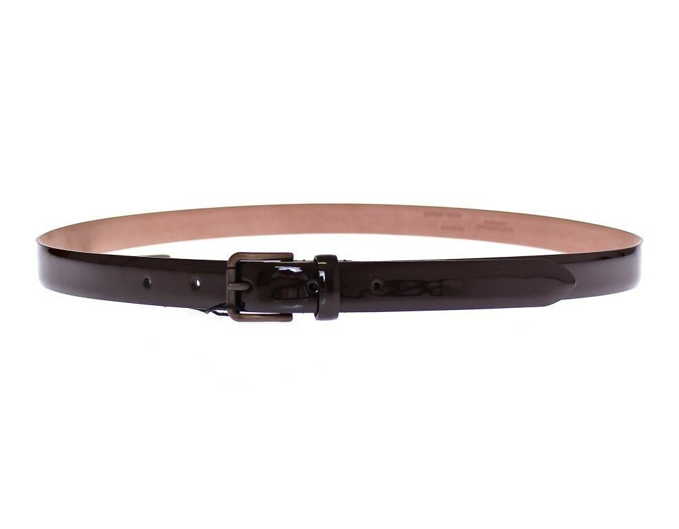 Dolce & Gabbana Brown Leather Logo Women's Cintura Women's Belt