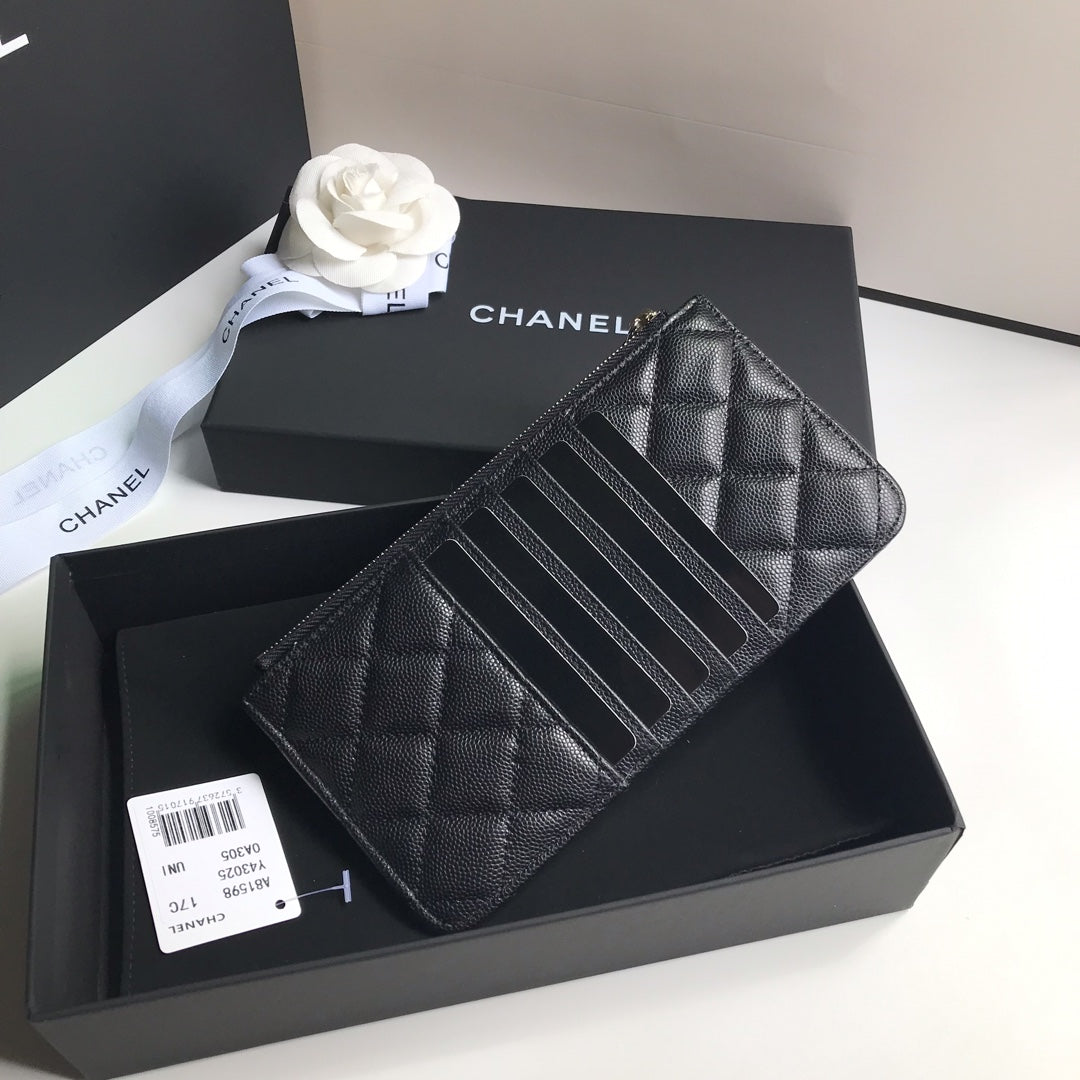 CHANEL MOBILE PURSE 19.5 BLACK GRAINED CALFSKIN ICON