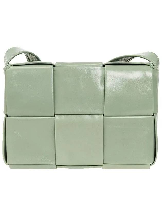 Bottega Veneta Cassette Small Leather Cross Bag Sage Green