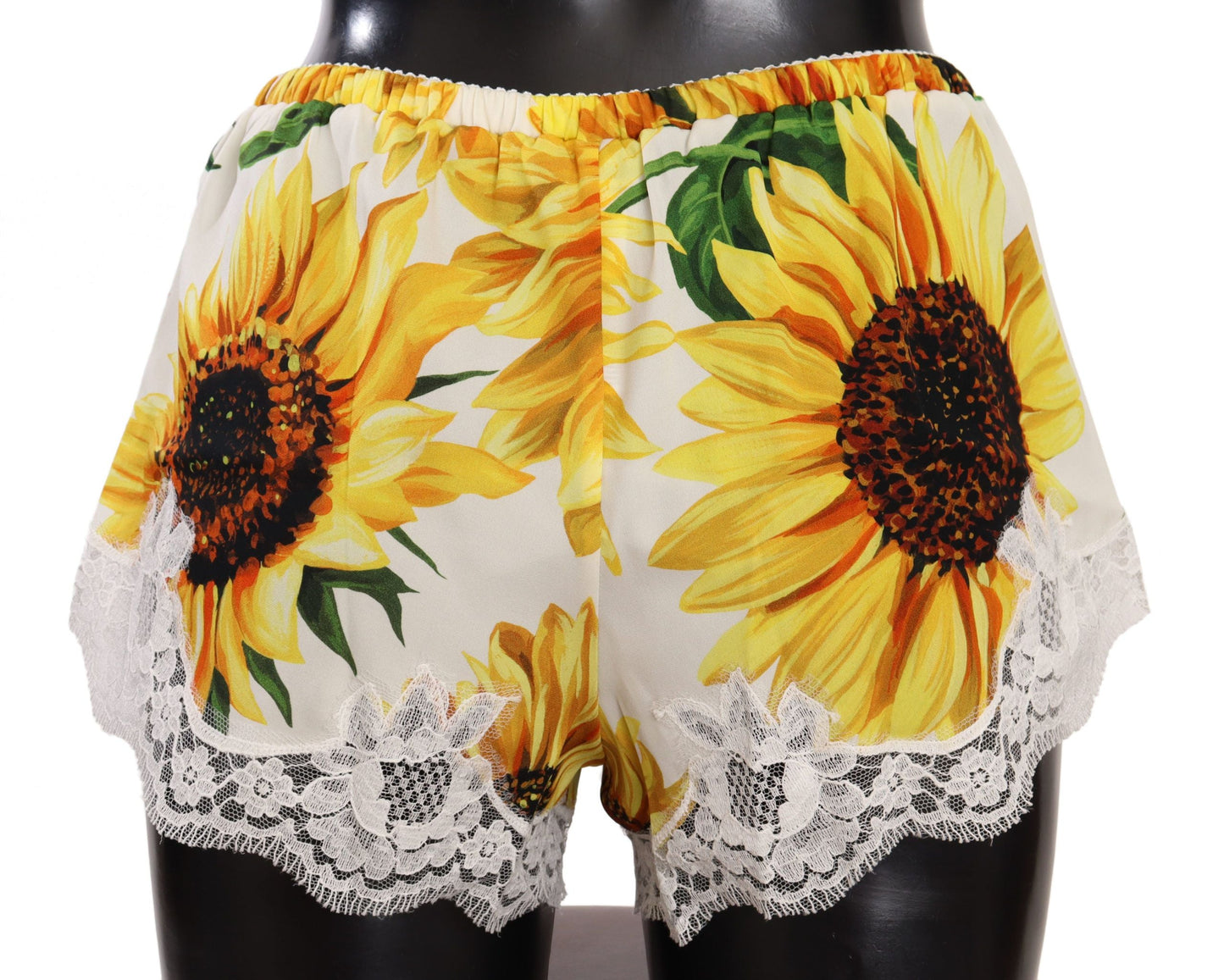 Dolce & Gabbana White Sunflower Lace Lingerie Women's Underwear