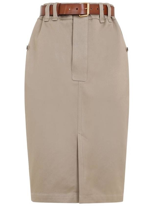 Saint Laurent H71 785389y9i24 9039 Women's Skirt Skirt Long Skirt Midi Skirt Short Skirt Mini Skirt Pants WOMAN BEIGE SKIRTS