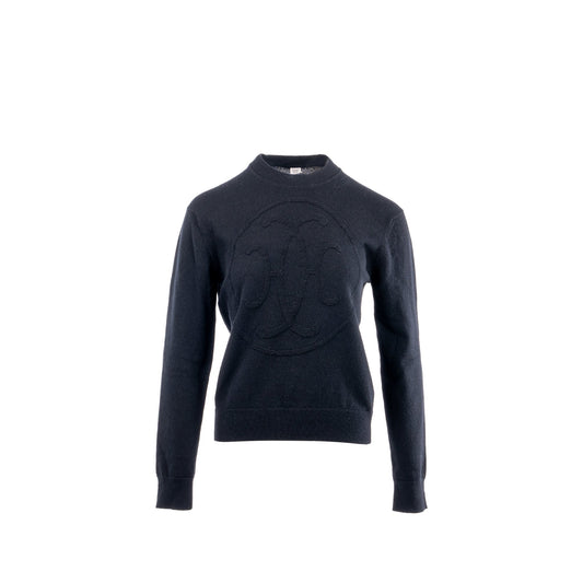 Hermes size 40 “H Lift” Long sleeve sweater cashmere black