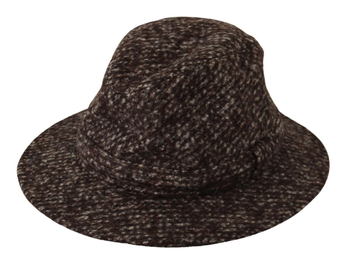Dolce & Gabbana Gray Melange Blended Textured Tweed Women's Hat