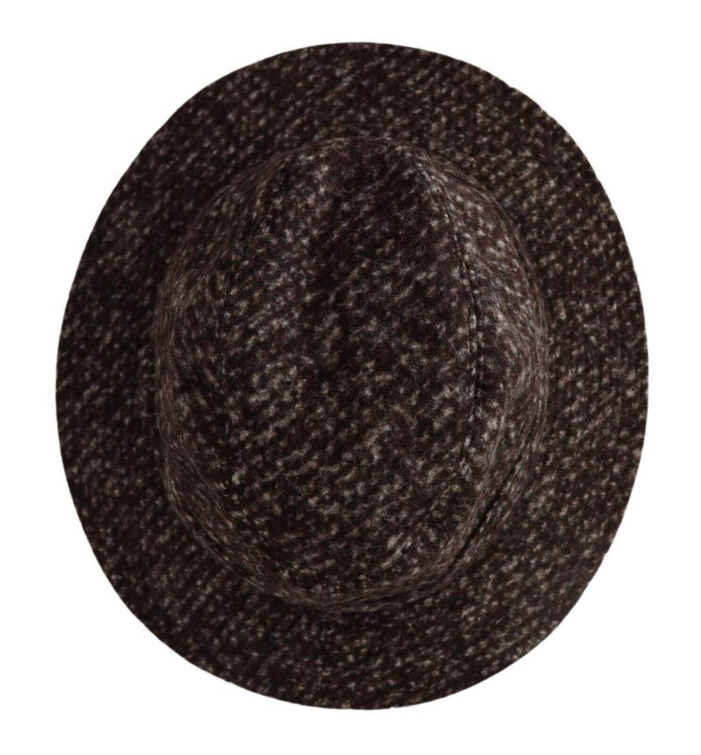 Dolce & Gabbana Gray Melange Blended Textured Tweed Women's Hat