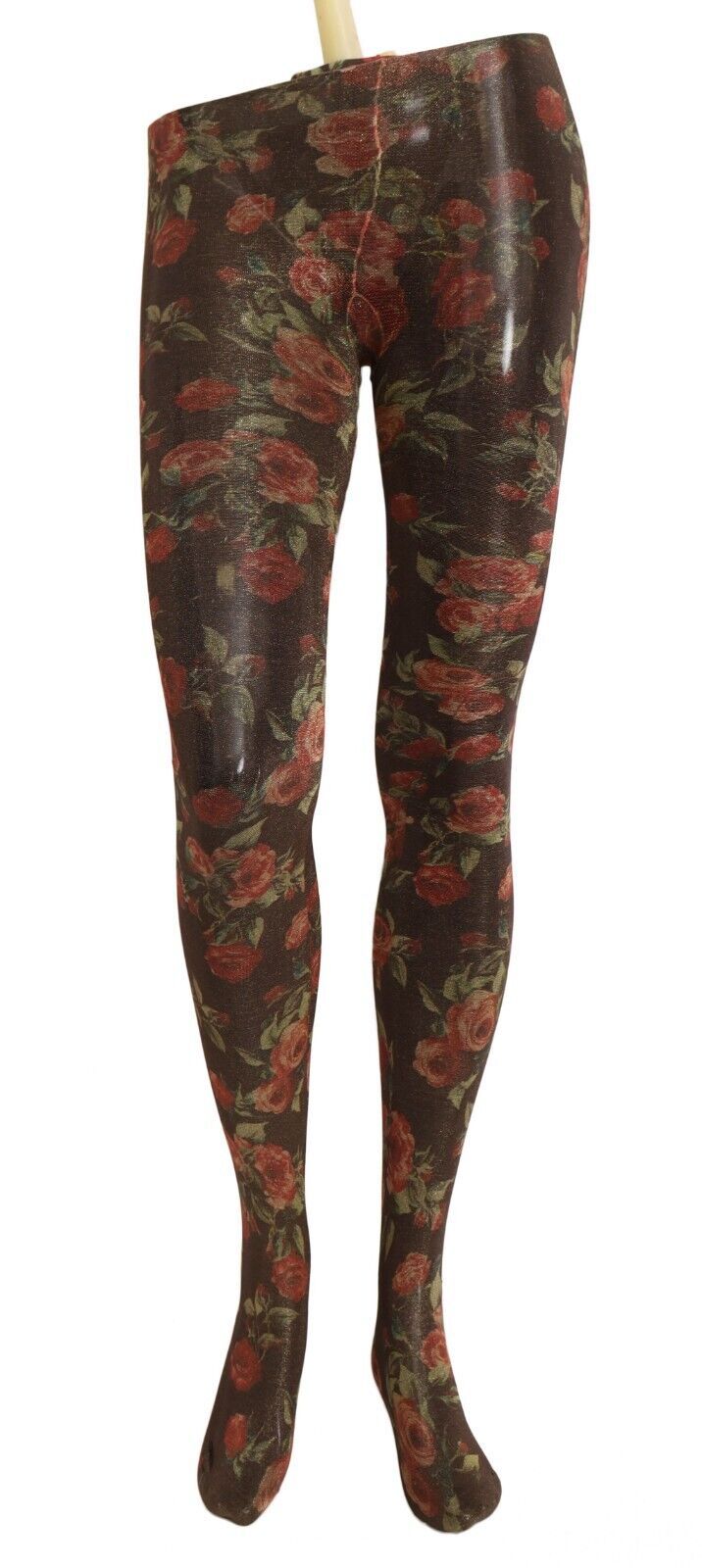 Dolce & Gabbana Black Floral Print Stockings Nylon Women's Tights