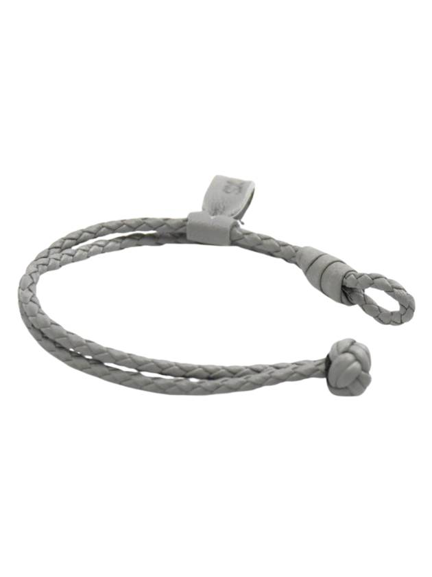 Bottega Veneta Intrecciato Nappa Double Line Bracelet Concrete