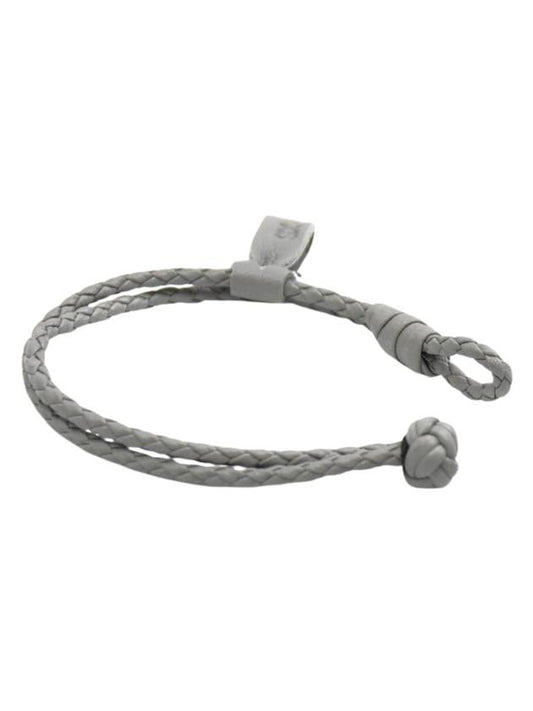 Bottega Veneta Intrecciato Nappa Double Line Bracelet Concrete