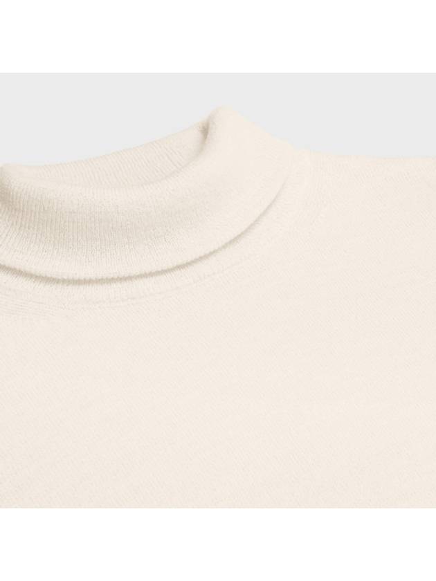 CELINE Triomphe Embroidered Turtleneck Sleeveless Off-White