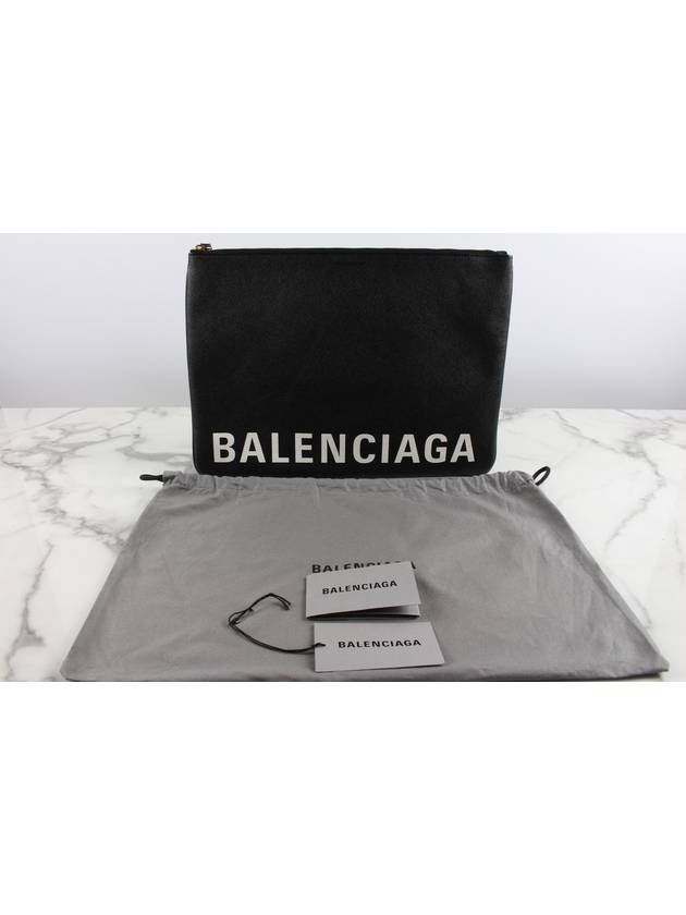 Balenciaga logo strap clutch