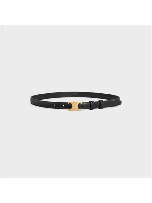 CELINE Triomphe Small Taurillon Leather Belt Black