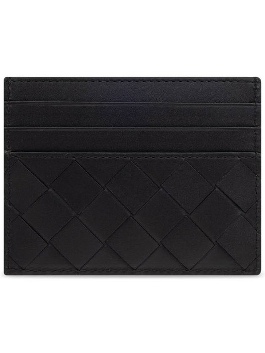 Bottega Veneta Bottega Veneta Leather Card Case, Men's, Black