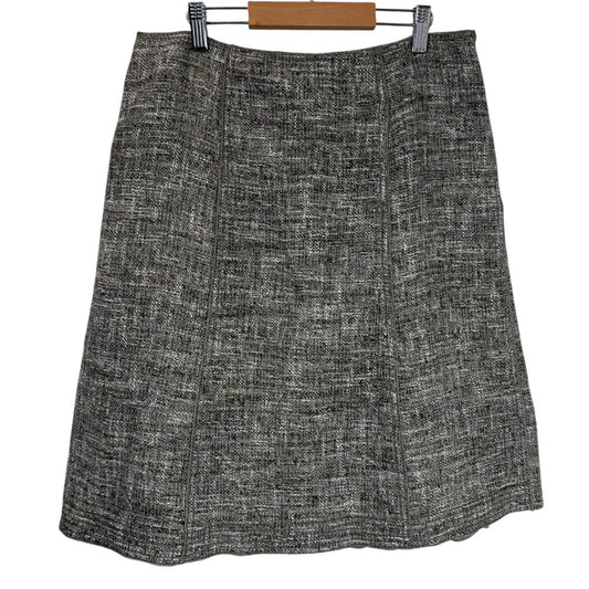Louis Vuitton Linen Silk Blend Tweed Skirt