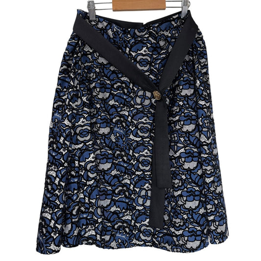 Louis Vuitton Flower Embroidery 100% Silk Skirt