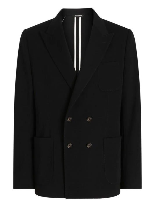 Dolce & Gabbana Men Double-Breasted Wool Blazer