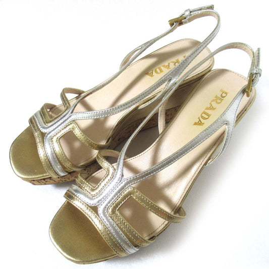 Prada Wedge High Heel Sandals