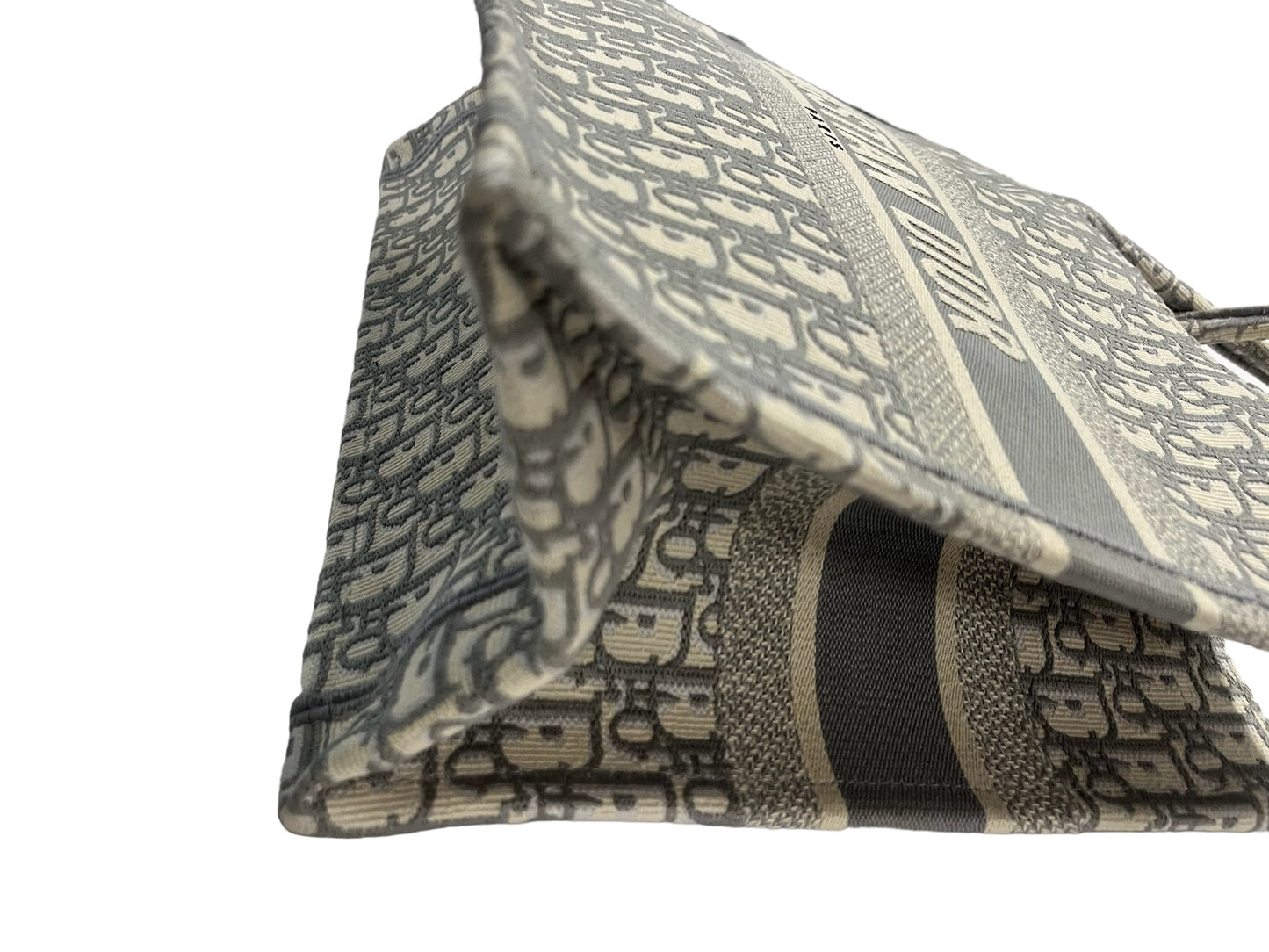 DIOR - Grey Ecru Oblique Canvas Medium Book Tote