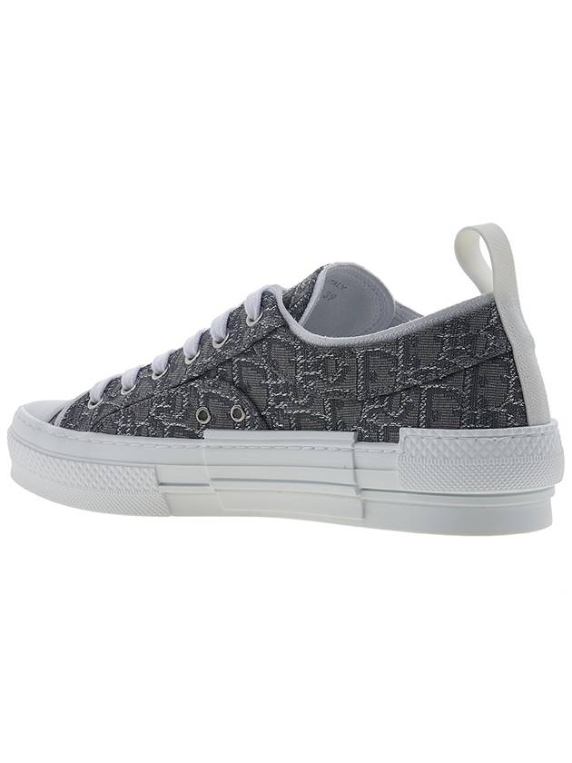 B23 Oblique Canvas Low Top Sneakers Ruthenium Dior